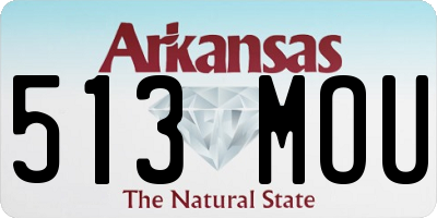 AR license plate 513MOU