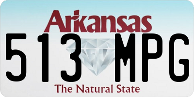 AR license plate 513MPG