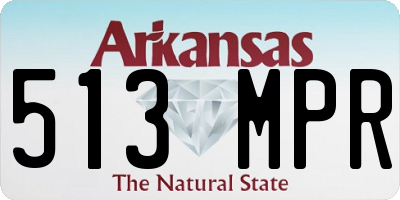 AR license plate 513MPR