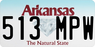 AR license plate 513MPW