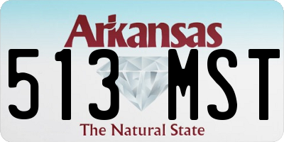 AR license plate 513MST