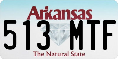 AR license plate 513MTF
