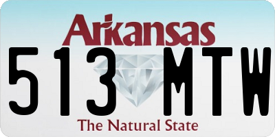 AR license plate 513MTW