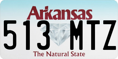 AR license plate 513MTZ