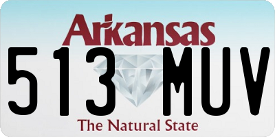 AR license plate 513MUV
