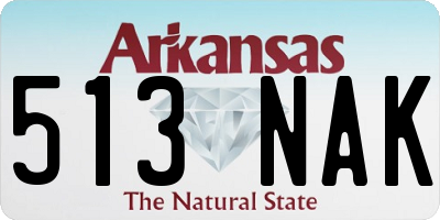AR license plate 513NAK