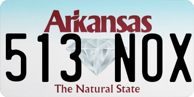 AR license plate 513NOX