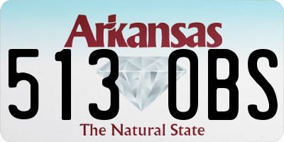 AR license plate 513OBS
