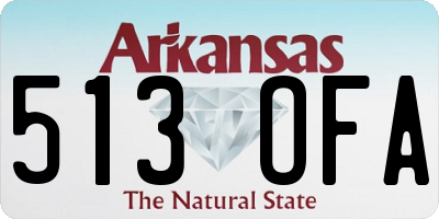 AR license plate 513OFA