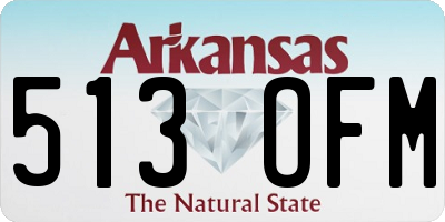 AR license plate 513OFM