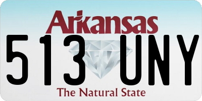 AR license plate 513UNY