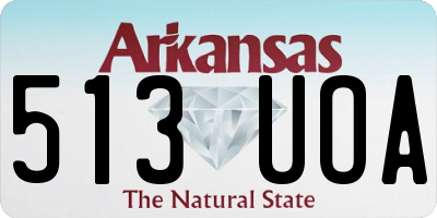 AR license plate 513UOA