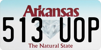 AR license plate 513UOP