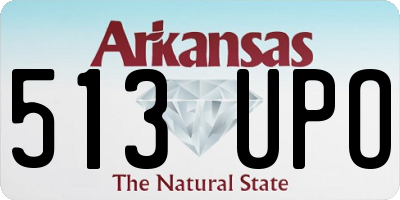 AR license plate 513UPO