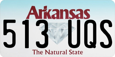 AR license plate 513UQS