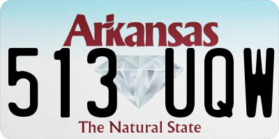AR license plate 513UQW