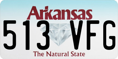AR license plate 513VFG