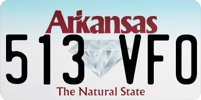 AR license plate 513VFO