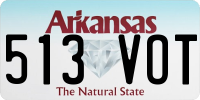 AR license plate 513VOT