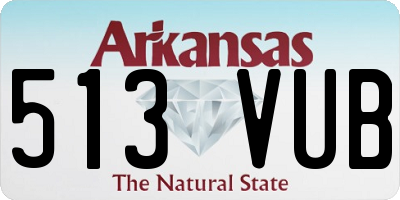 AR license plate 513VUB