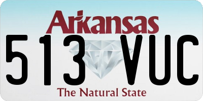 AR license plate 513VUC
