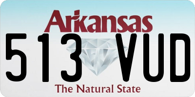 AR license plate 513VUD