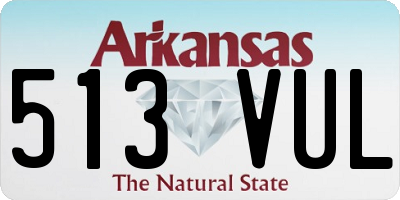 AR license plate 513VUL
