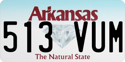 AR license plate 513VUM
