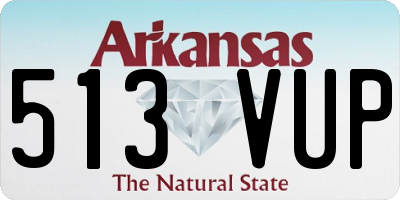 AR license plate 513VUP