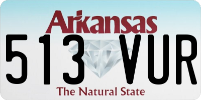 AR license plate 513VUR