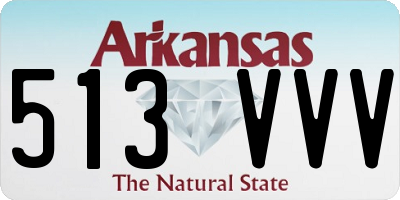 AR license plate 513VVV