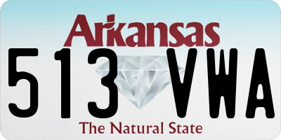 AR license plate 513VWA