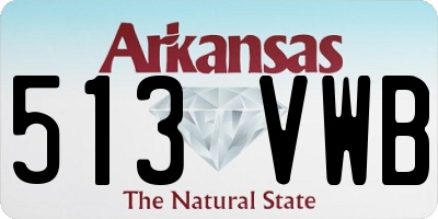 AR license plate 513VWB