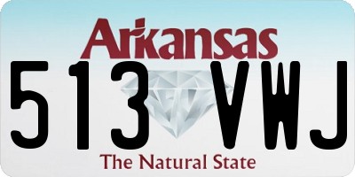 AR license plate 513VWJ