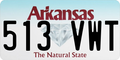 AR license plate 513VWT