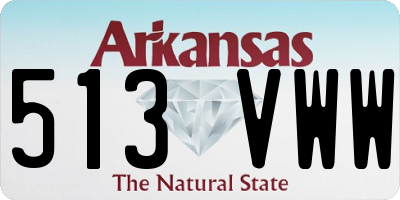 AR license plate 513VWW