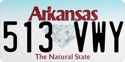 AR license plate 513VWY