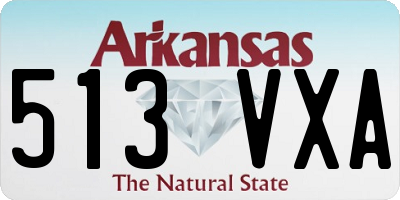 AR license plate 513VXA