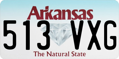 AR license plate 513VXG