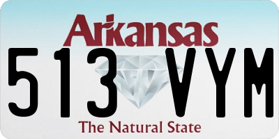 AR license plate 513VYM