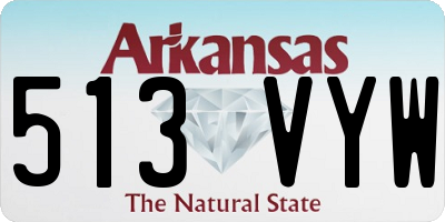 AR license plate 513VYW