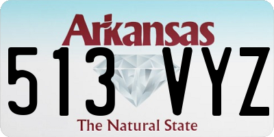 AR license plate 513VYZ