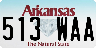 AR license plate 513WAA