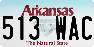 AR license plate 513WAC