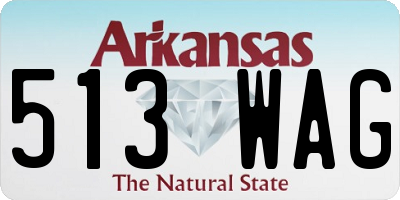 AR license plate 513WAG
