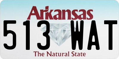 AR license plate 513WAT