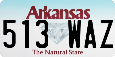 AR license plate 513WAZ
