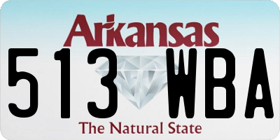 AR license plate 513WBA