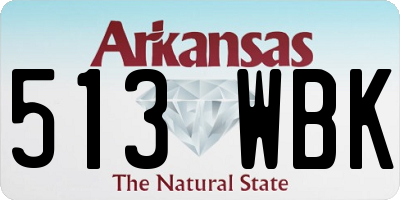 AR license plate 513WBK