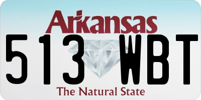 AR license plate 513WBT